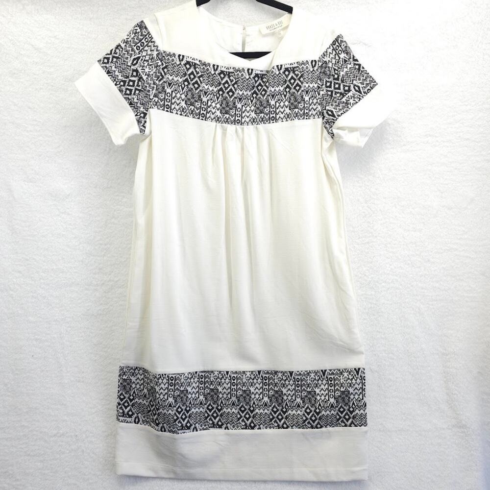 Brass & Roe Called To Surf Shift Dress Mini Medium White